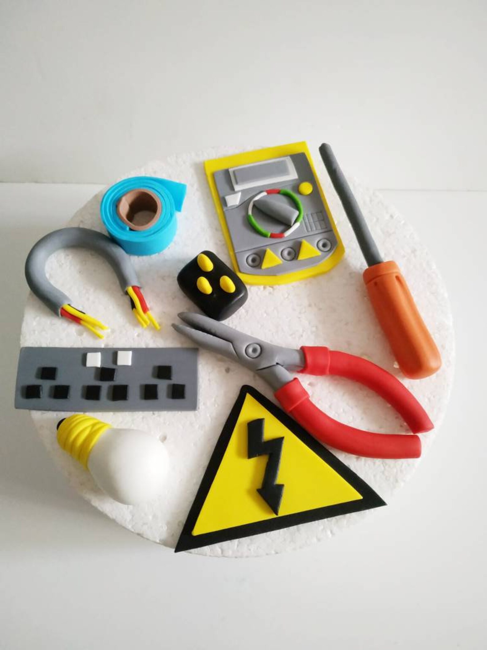 Electrician fondant cake toppers . an electrician birthday Etsy