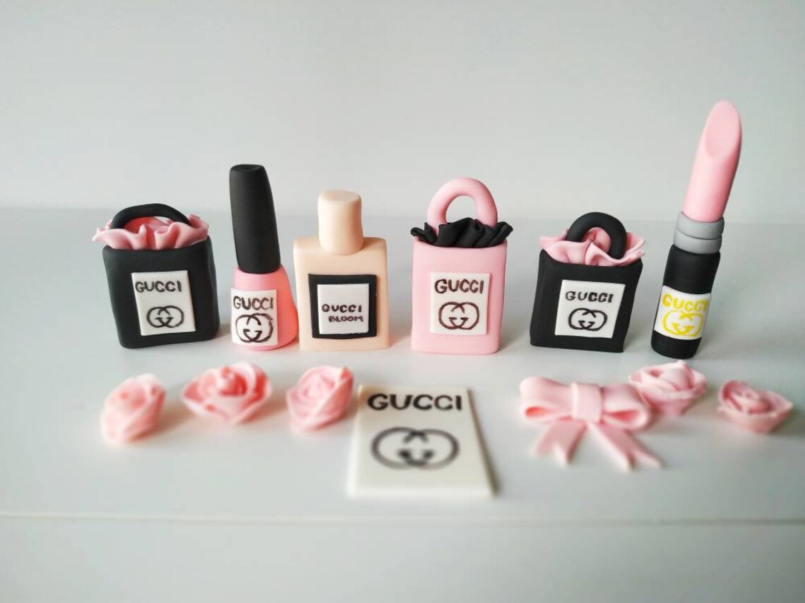 Makeup fondant cake toppers.Cosmetic cake topper Etsy