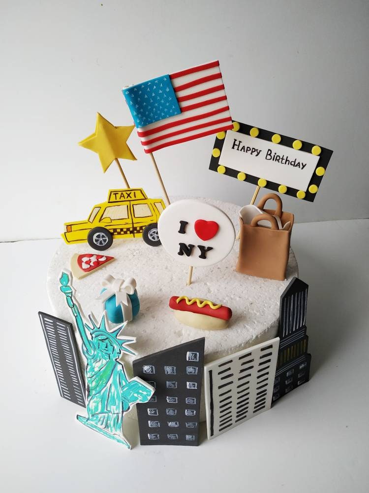 I love New york fondant cake toppers Etsy