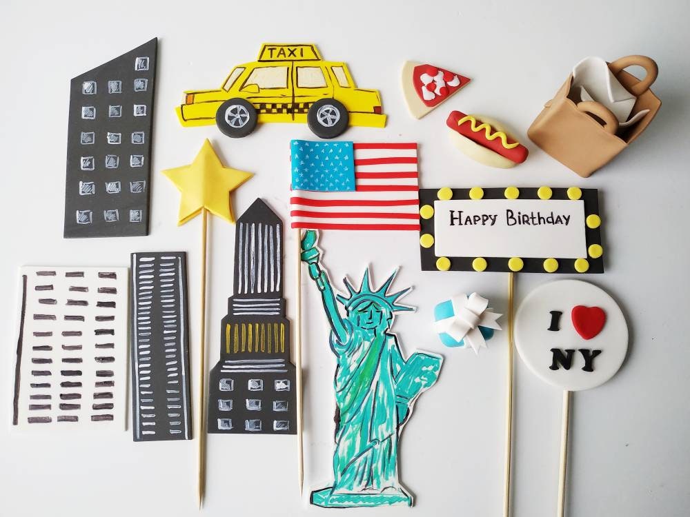 I love New york fondant cake toppers Etsy