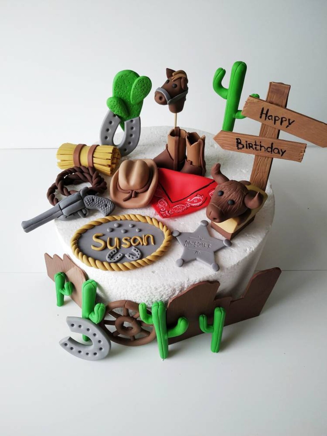 Toppers de torta de vaquero conjunto de decoración de Etsy