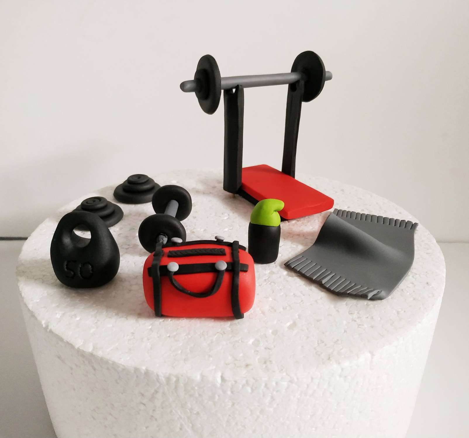 Bodybuilding Fondant Cake Toppers. Gym Cake Toppers Kit. Etsy