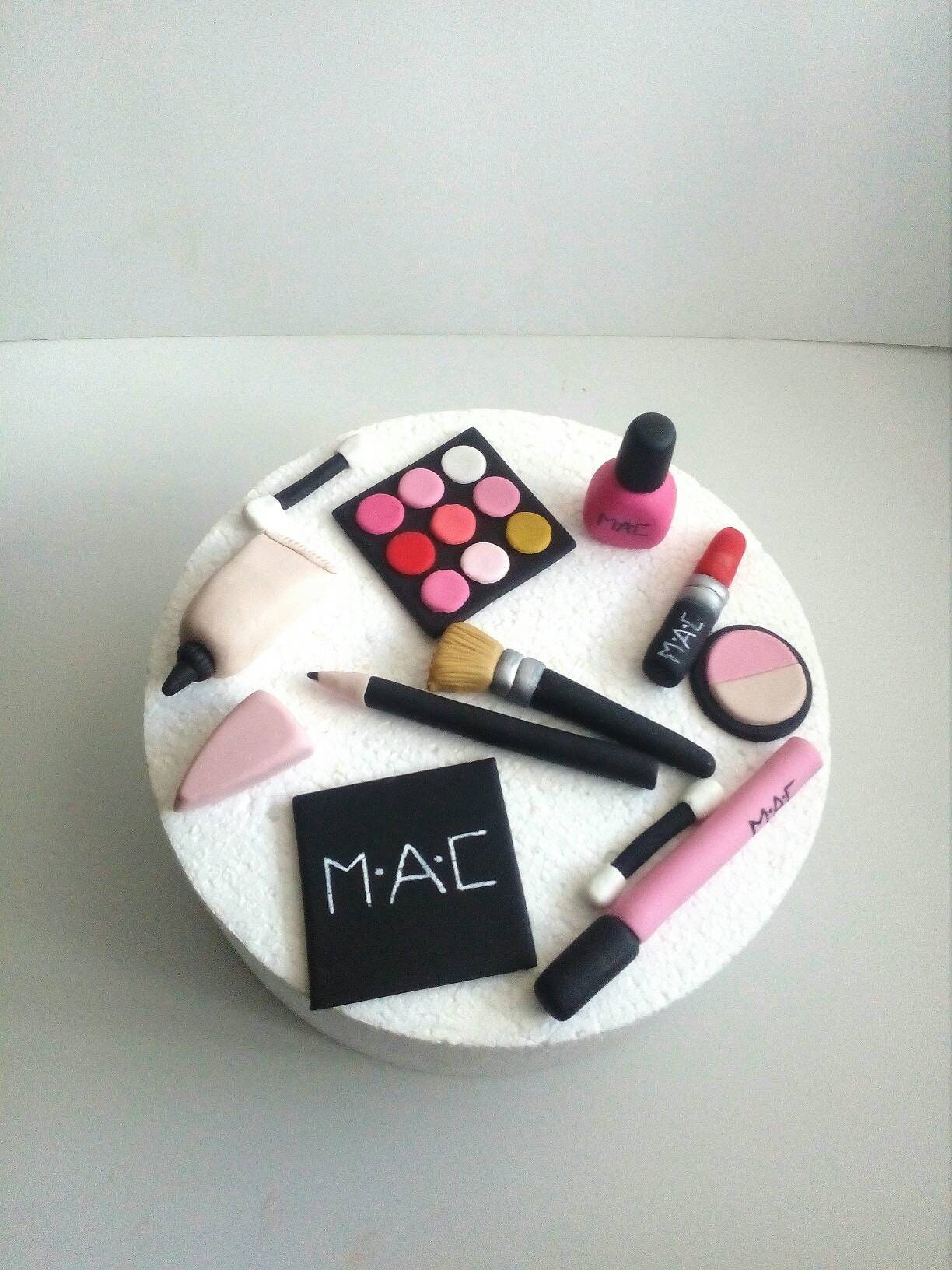 Makeup fondant cake toppers 12 pcs. Cosmetic cake topper Etsy