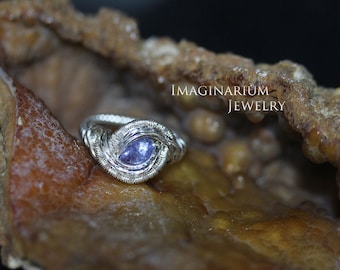 Sterling Silver Wire Wrapped Tanzanite Ring Size 6.5