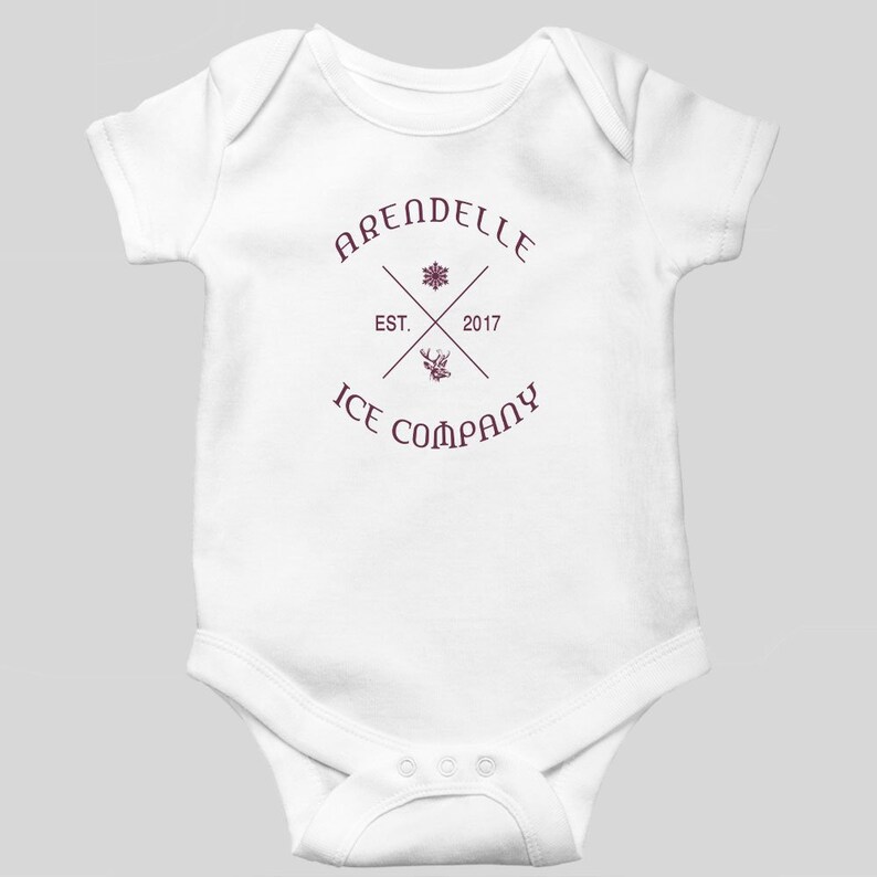 Arendelle Ice Company Baby Photos Baby Shower Gifts Frozen Disney Baby Bodysuit Unisex Babysuit