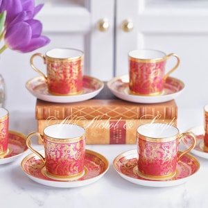 Vintage Minton Set of 6 Bone China Coffee Set