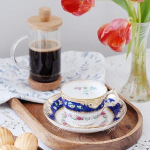 ＊コープランド&ギャレット　コーヒーカップ＆ソーサー＊ コープランド-ギャレット-夢の花園-トリオ - 英国アンティークス