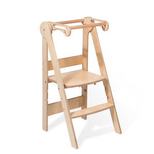 Foldable Helper Tower Toddler Gift Kitchen Step Stool Tower Adjustable Height