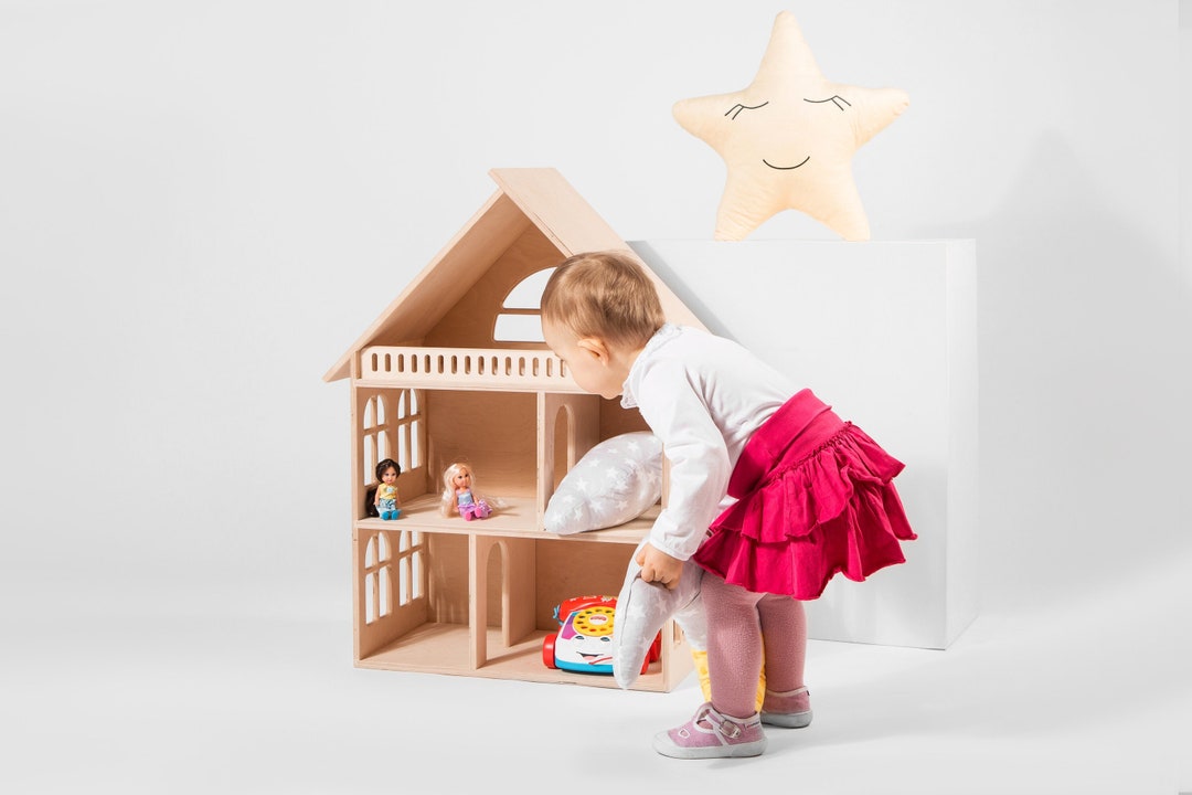 House Shaped Shelf, Wooden House, Nursery Shelf, Doll House, 112 Scale