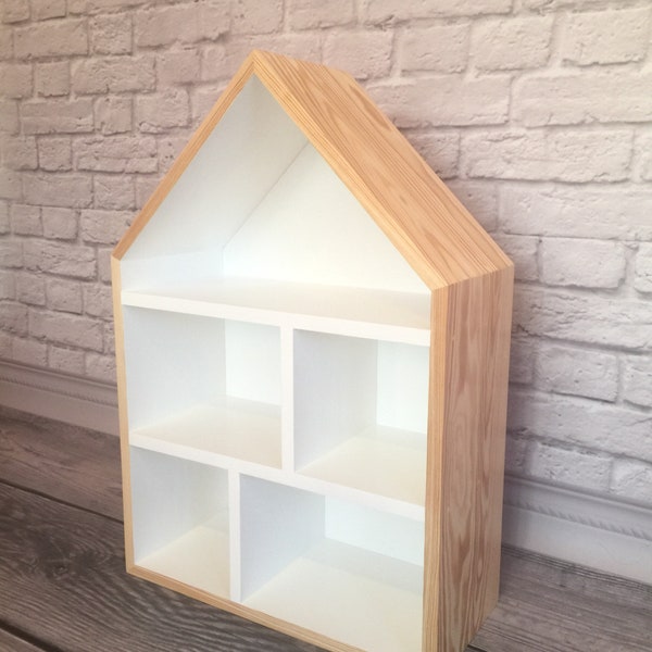 House Shaped Shelf, Wooden House, Nursery shelf,