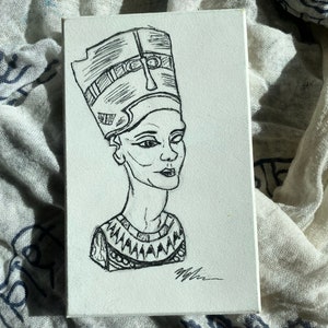 Nefertiti, Original Pen & Ink drawing