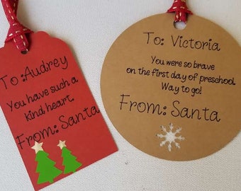 Custom Christmas Gift Tags from Santa