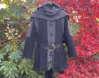 Basic LARP Outfit - 2 Pieces | Tunic & Hood | For Medieval, Viking, Mage, Warrior, Knight, Cosplay, Ren Faire