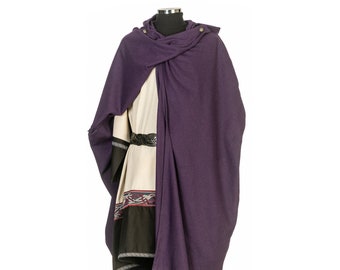 4 Way LARP Cloak - Purple - Versatile Cloak and Robe with Hood