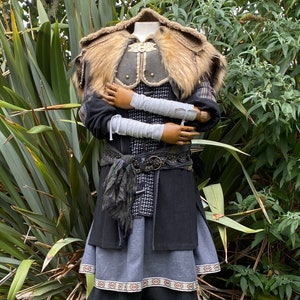 Medieval Arm Wraps - Light Grey Wool Mixture - Gift Ideas