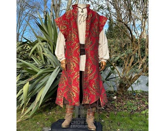 Gilded Regal Waistcoat for LARP, Medieval, Cosplay, Fantasy Costumes, and Renaissance Faire