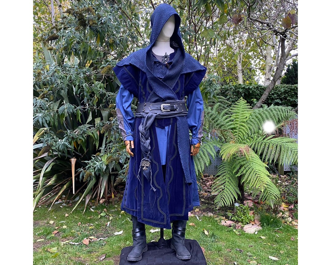 Ocean Sorcerer LARP Outfit 4 Pieces Suede Effect Waistcoat Etsy