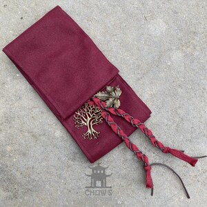 Middeleeuwse Rode Koning LARP-outfit, 4+ delen, vest, capuchon, armbeschermers, sjerp, Renaissancebeurs, necromancer, tovenaar, magiër, huurmoordenaar afbeelding 10