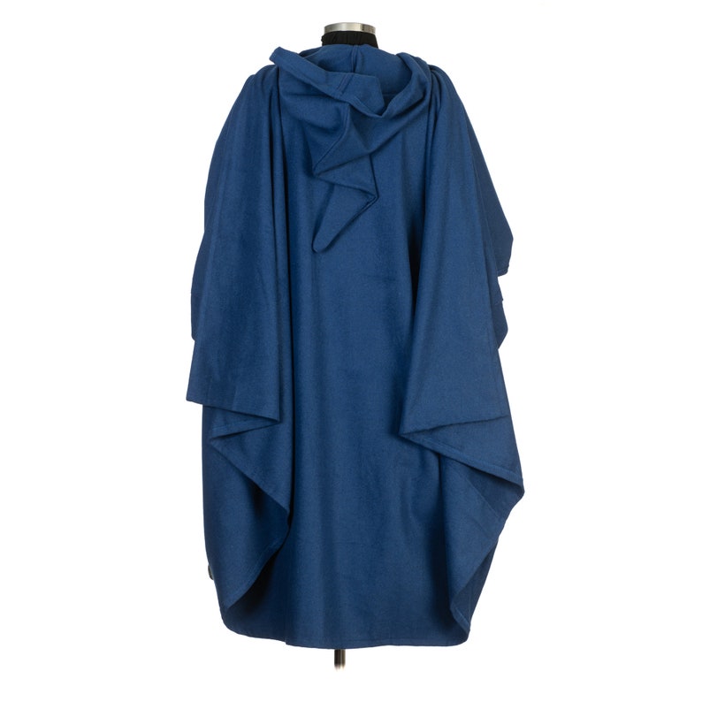 Medieval Viking Cloak Royal Blue 4 Way Cloak and Robe in one image 4