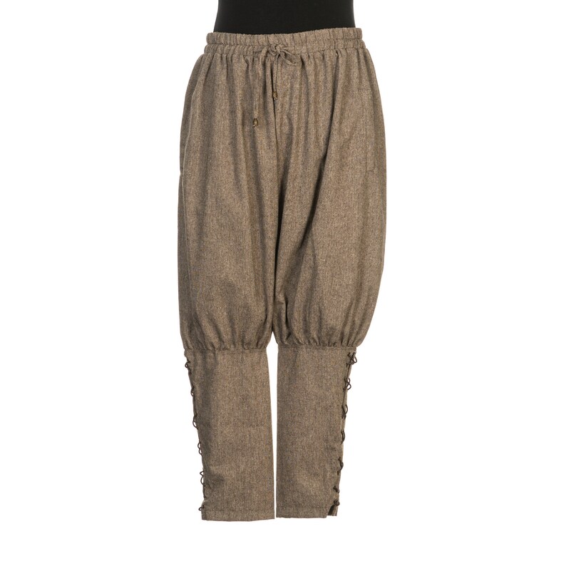 Viking Trousers Loose Fitting Black Drawstring Waist Band LARP Trousers Viking Pants LARP Cosplay Medieval Costume