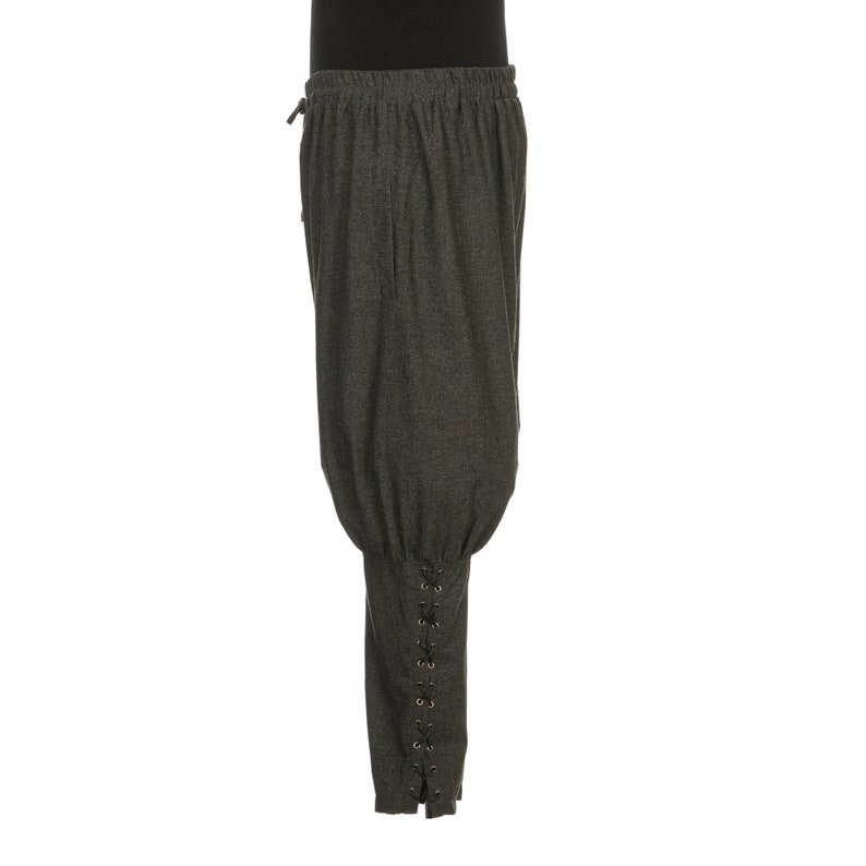 Viking Trousers Loose Fitting Black Drawstring Waist Band LARP Trousers Viking Pants LARP Cosplay Medieval Costume