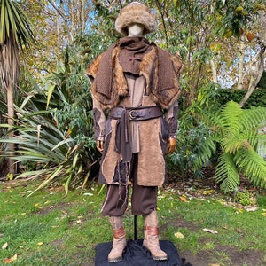 Barbarian Warrior LARP Outfit - 8 Pieces; for LARP, Medieval, Cosplay, Fantasy Costumes, and Renaissance Faire