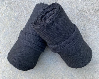 Mittelalterliche Beinwickel - Schwarze Putten | Mittelalter für Wikinger, Winningas, Wickelbander, Vindingr, Fantasy, Ren Faire, LARP