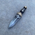LARP Foam Dagger - Latex Throwing Knife - Pewter finish