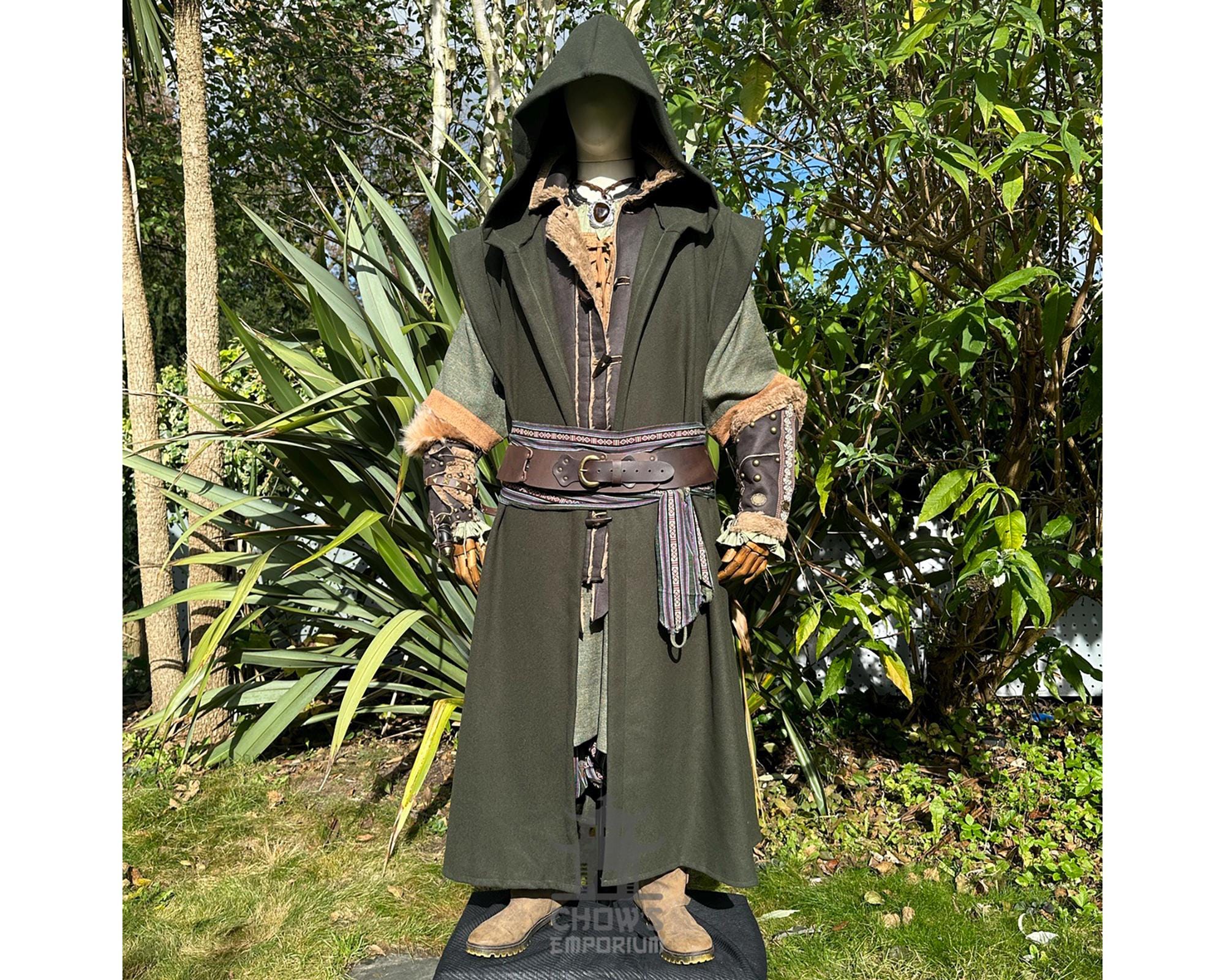 Verdant Ranger Outfit, 7 pieces for LARP, Medieval, Cosplay, Fantasy Costumes, and Renaissance Faire