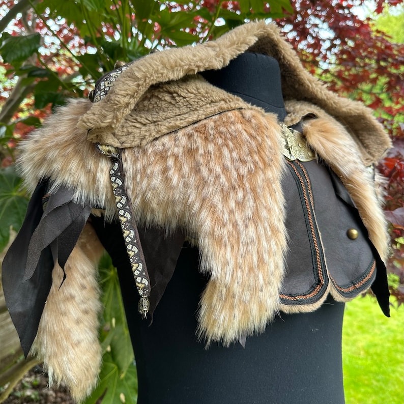 Forest Ranger Outfir Medieval Forest Ranger LARP Outfit, 4 Pcs, Cloak, Hood, Armwraps, Sash ...