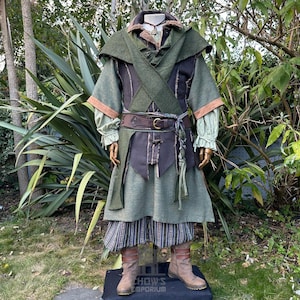 Forest Ranger LARP Outfit 6 Pieces, Waistcoat, Tunic, Shirt, Hood ...