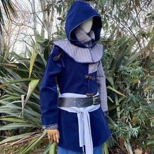 Azure Warrior LARP Outfit - 4 Piece Set; for LARP, Medieval, Cosplay, Fantasy Costumes, and Renaissance Faire