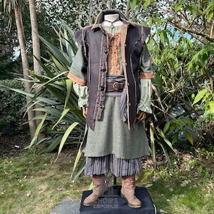 Forest Ranger LARP Outfit 6 Pieces, Waistcoat, Tunic, Shirt, Hood ...