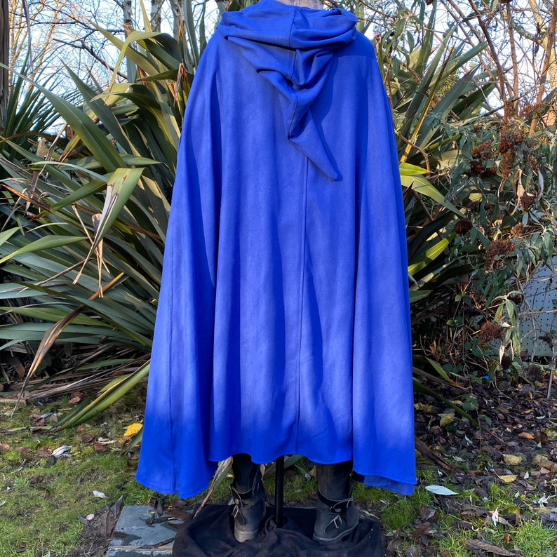 Medieval Viking Cloak Royal Blue 4 Way Cloak and Robe in one image 9
