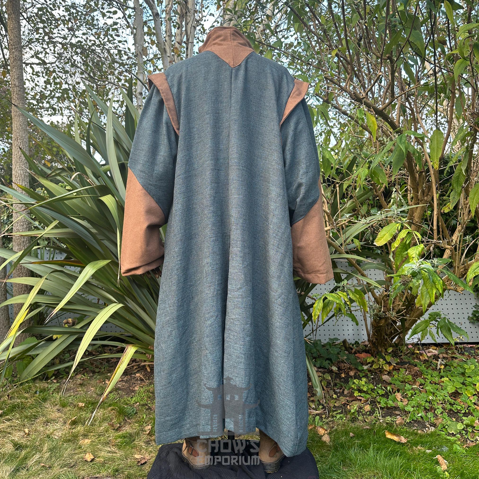 Medieval Druid LARP Outfit, 3+ Pcs, Blue, Rust, Robe, Tunic, Sash ...