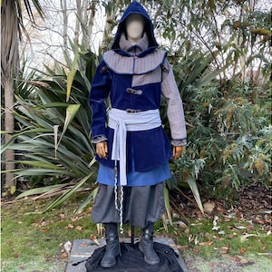 Azure Warrior LARP Outfit - 6 Piece Set; for LARP, Medieval, Cosplay, Fantasy Costumes, and Renaissance Faire