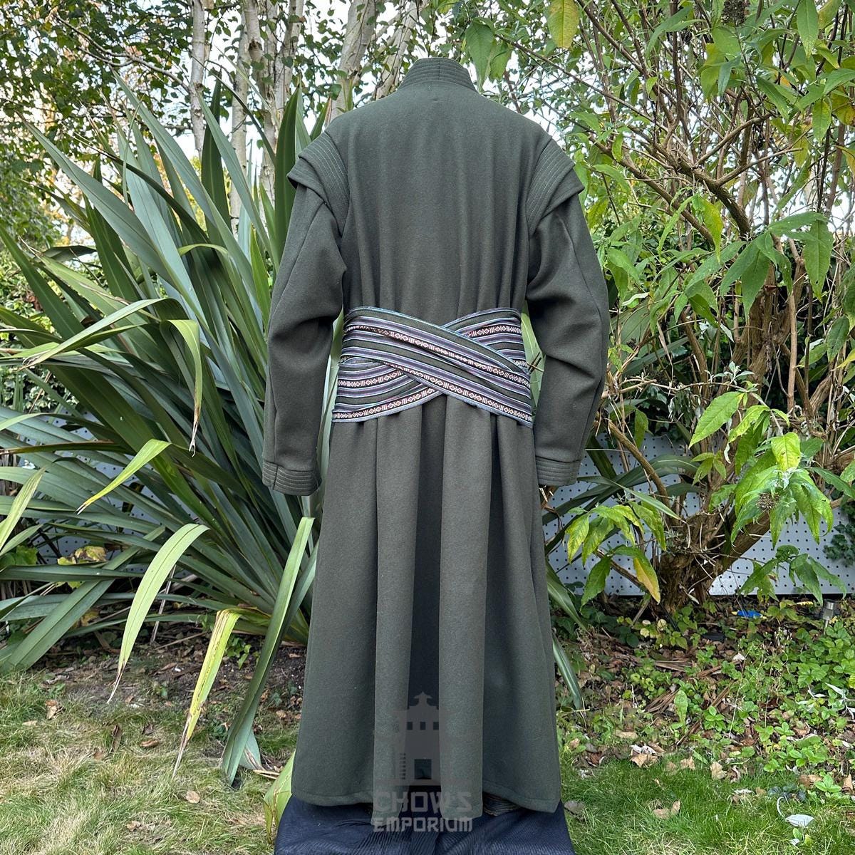 Medieval LARP Wizard Robe, Dark Green Wool Robe, Renaissance Faire ...