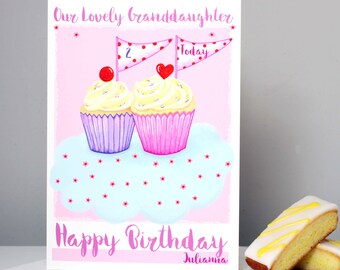 nom Handmade Personnalisé De Carte D/'anniversaire fille petite-fille soeur tout âge