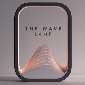 Lampada a onda / Luce notturna con tramonto stampata in 3D / Lampada da tavolo LED moderna e minimalista / Luce d'atmosfera USB / Regalo rilassante per la scrivania