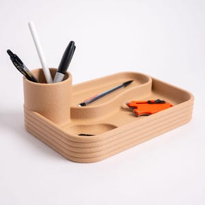3D Printed Desk Organizer / Pen Holder, Office Organizer / Scandinavian Design / Table Organizer