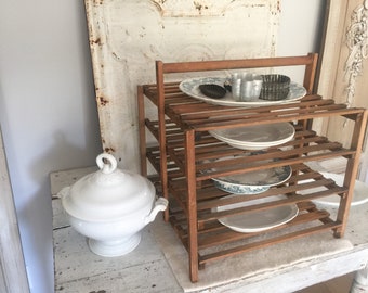 Featured image of post Antique French Plate Rack - Antique french walnut wood standing plate rack or estanier from provence.