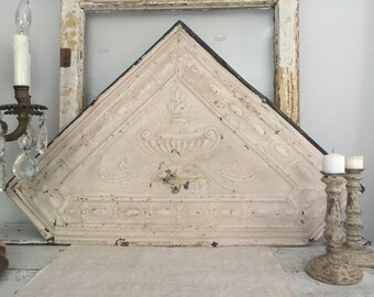 Antique Tin Ceiling Tile Architectural Salvage Farmhouse Etsy
