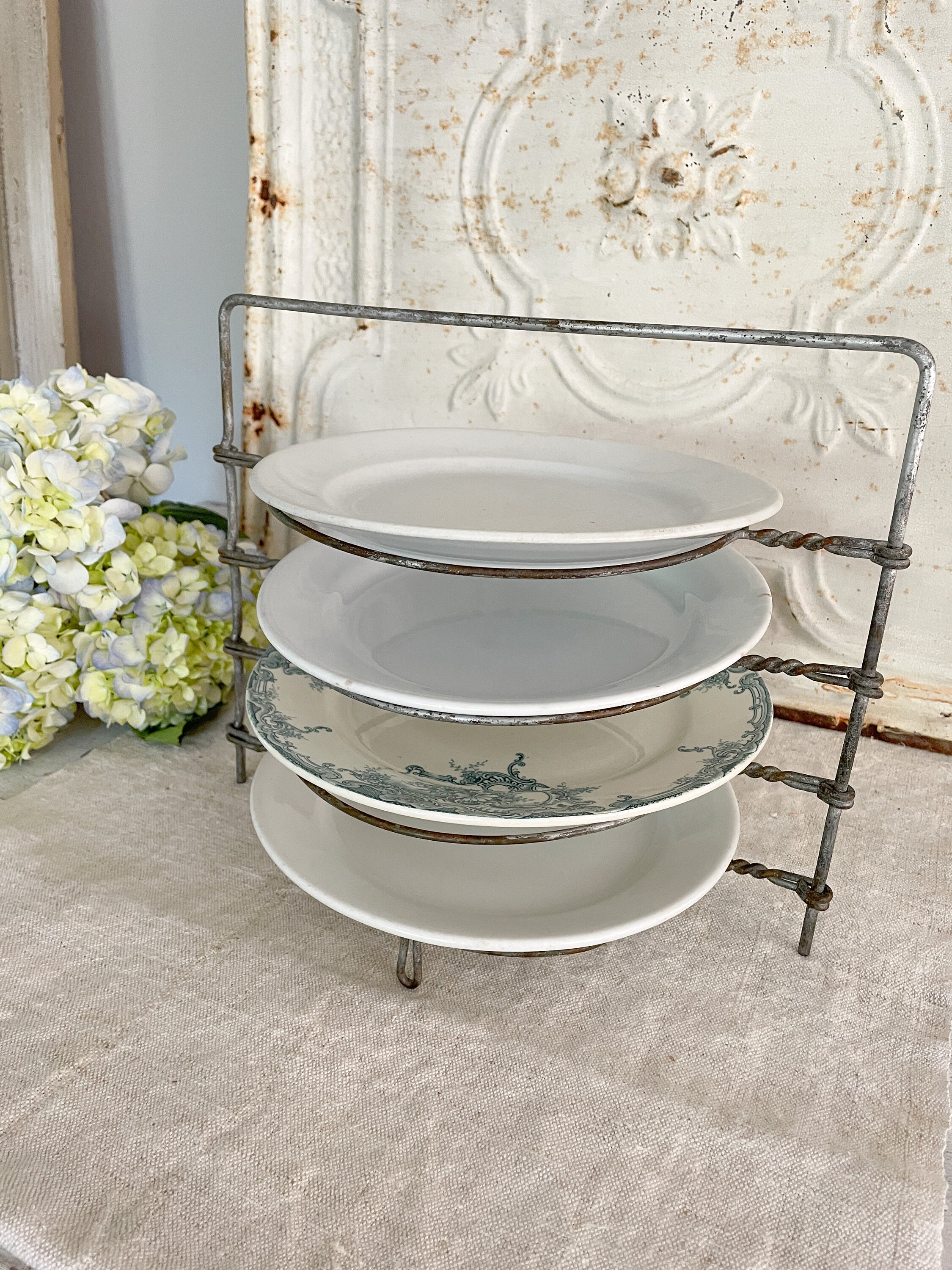 Vintage wire Plate Rack// Vintage Metal Pie Rack// Vintage Etsy