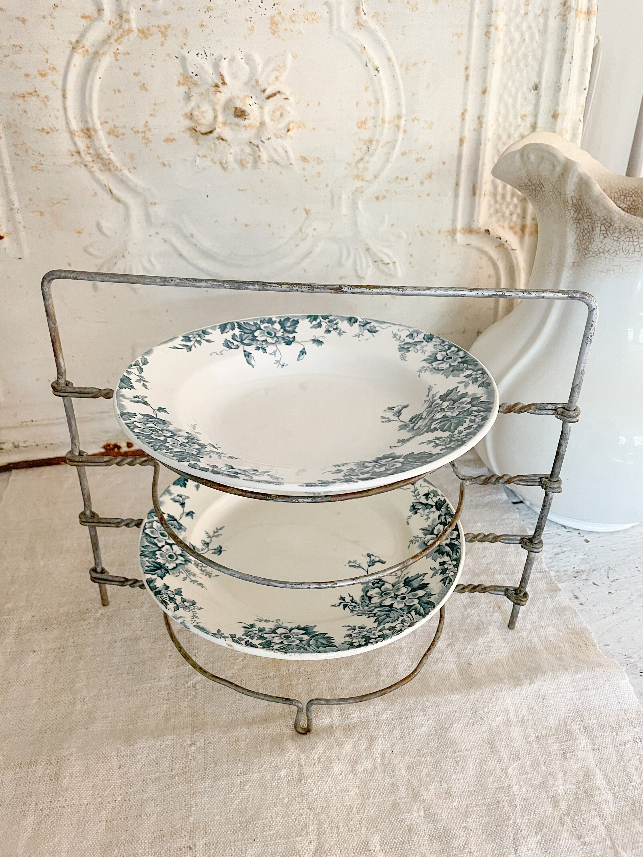 Vintage wire Plate Rack// Vintage Metal Pie Rack// Vintage Etsy