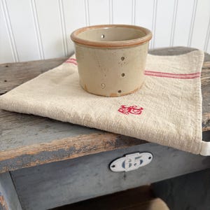 French Vintage Cheese Mold// French cheese Mold Strainer// Stoneware Cheese Strainer// French Faisselle// French Pottery