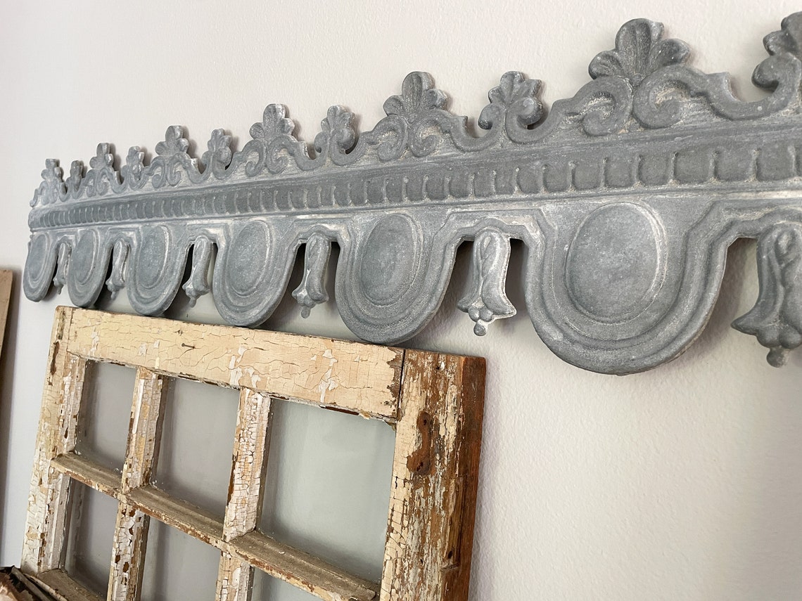 Large French Vintage Zinc Lambrequin//vintage Zinc Etsy