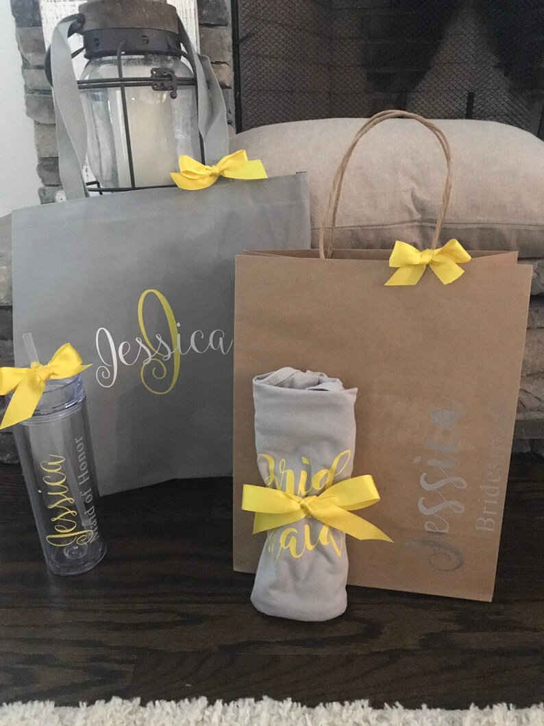tumbler shirt Bridesmaid proposal gift set with personalized gift bag bridesmaid gifts bridal party bag unique gifts for bridesmaid