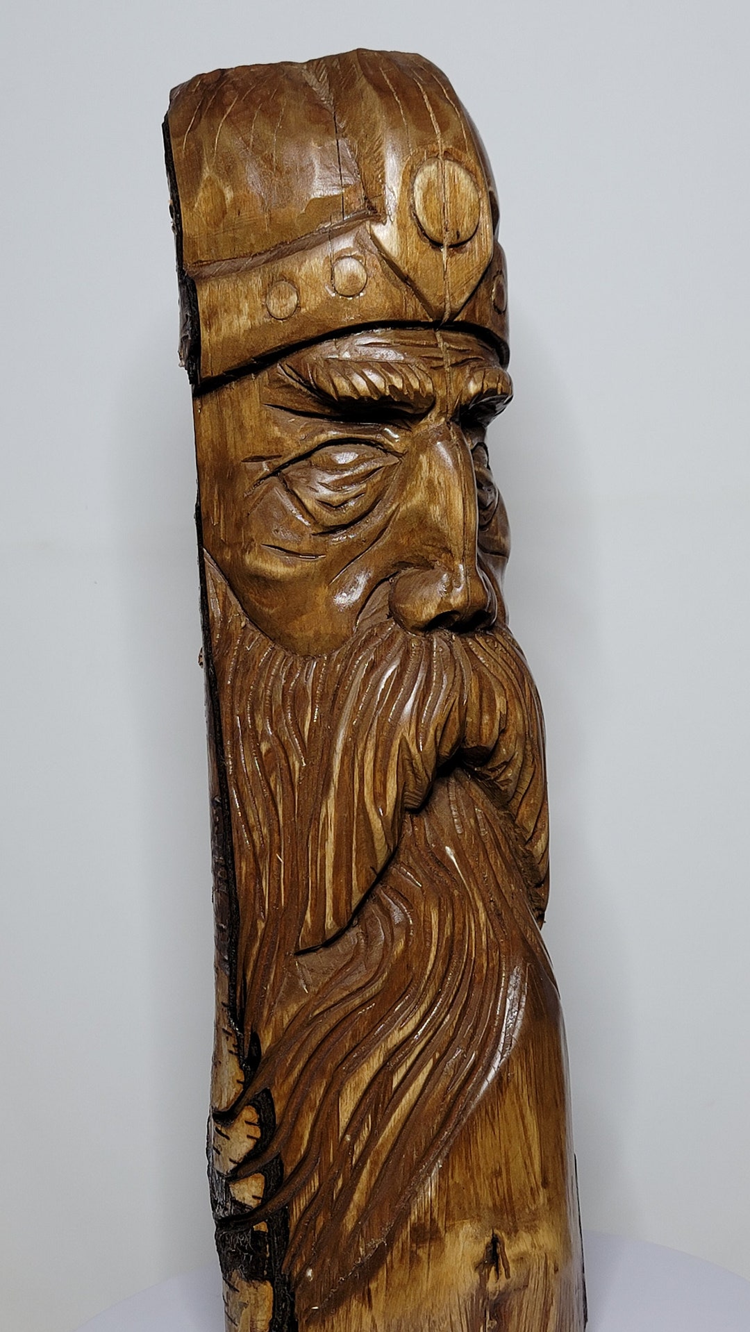 Handmade Viking Statue. A Warrior Face Ideal to a Gift, Altar, Office