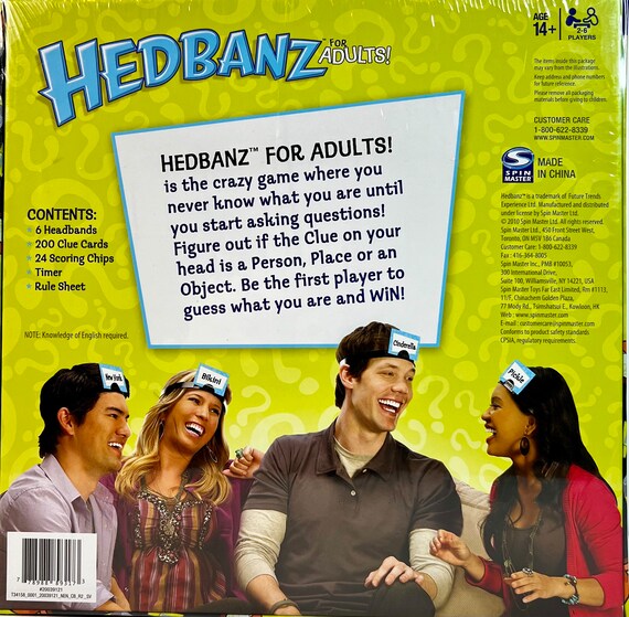 SPIN MASTER Hedbanz for Adults Set of 1 NIB Etsy