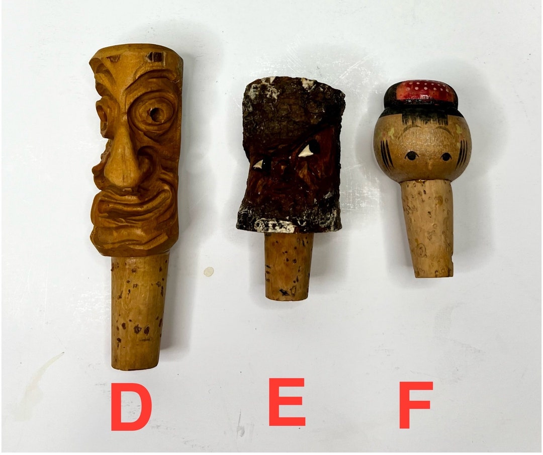 Wooden Carving Stopper Assortment DEF Etsy